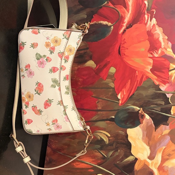 NWT Nanette Lepore Floral Shoulder Bag - Cream and Pink adorable 🥰 - Picture 12 of 15